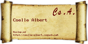 Cselle Albert névjegykártya